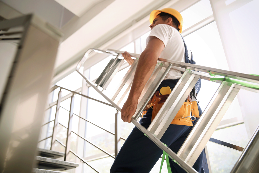 Inspecting condition of ladders